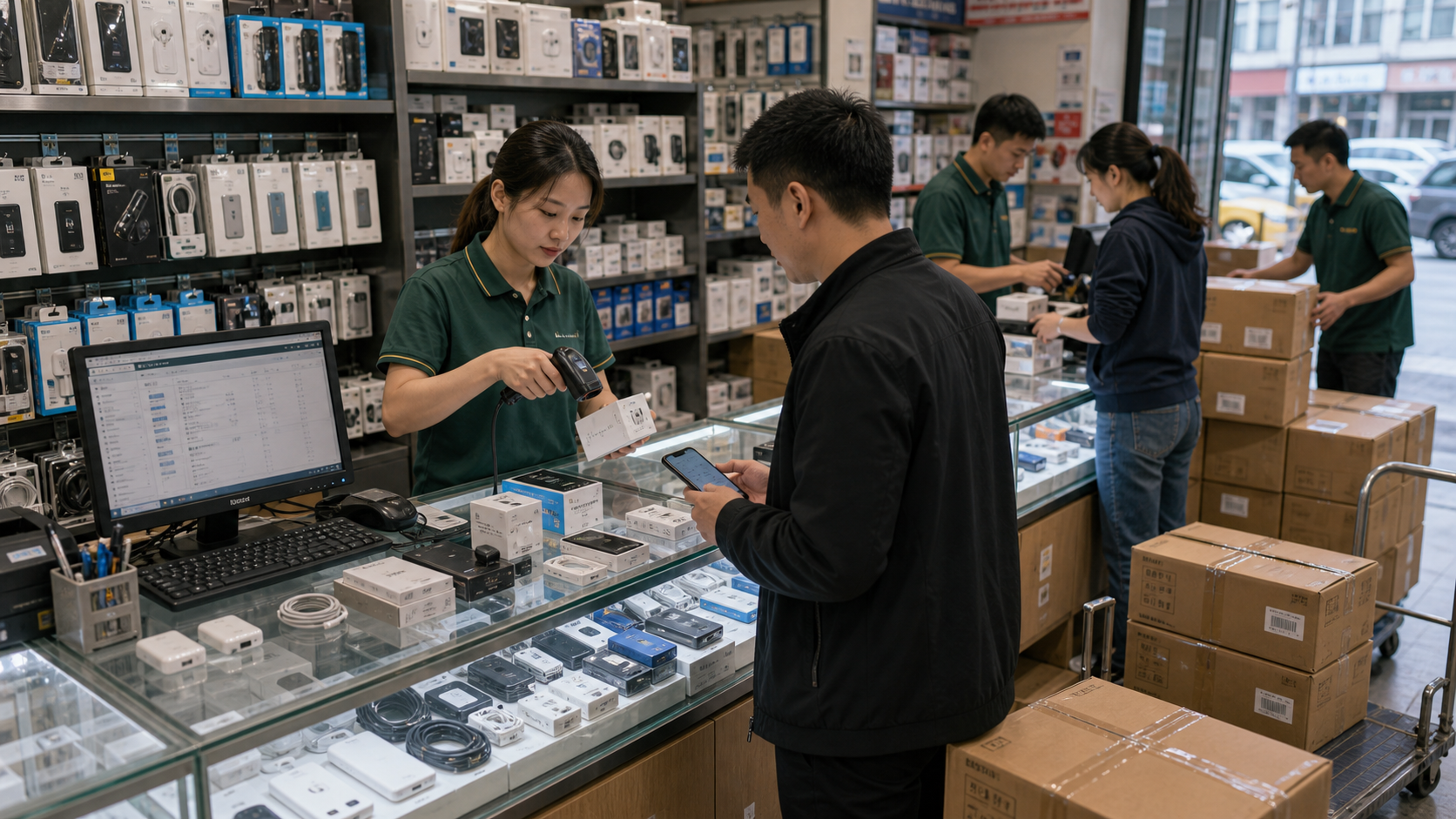 3C数码经销商订货系统业务场景商务插图